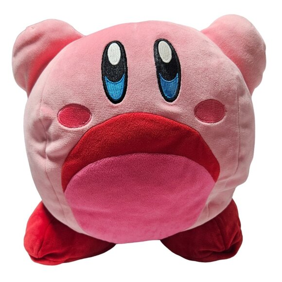 Tomy Club Mocchi Mocchi Inhaling Kirby 14 in Large Squishy Plush Stuffed Animal - Picture 1 of 7